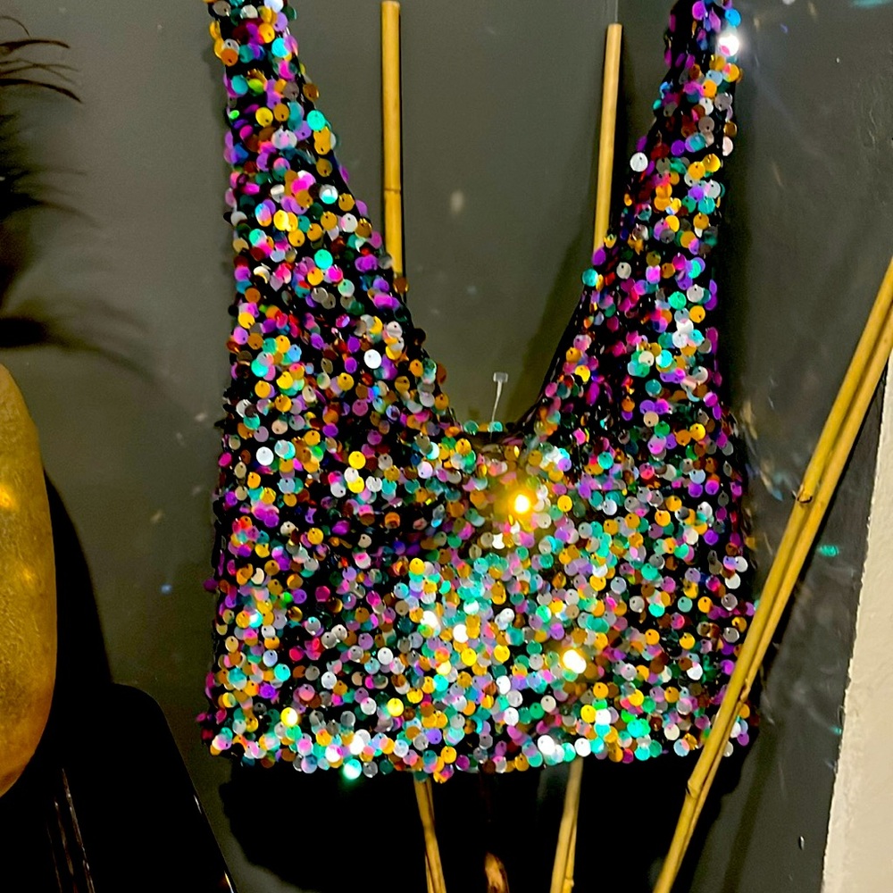 Beautiful sequin crop top